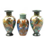 2 Gouda earthenware vases