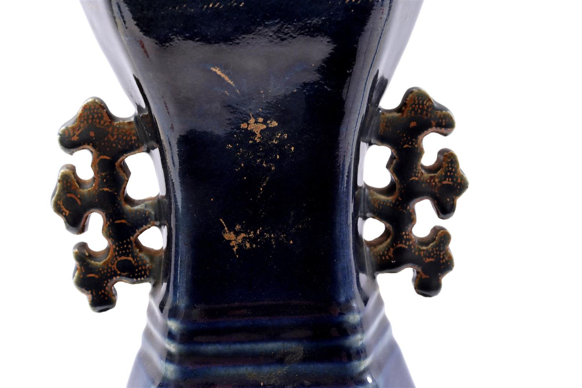 Porcelain 'powder blue' vase Kangxi - Image 3 of 8