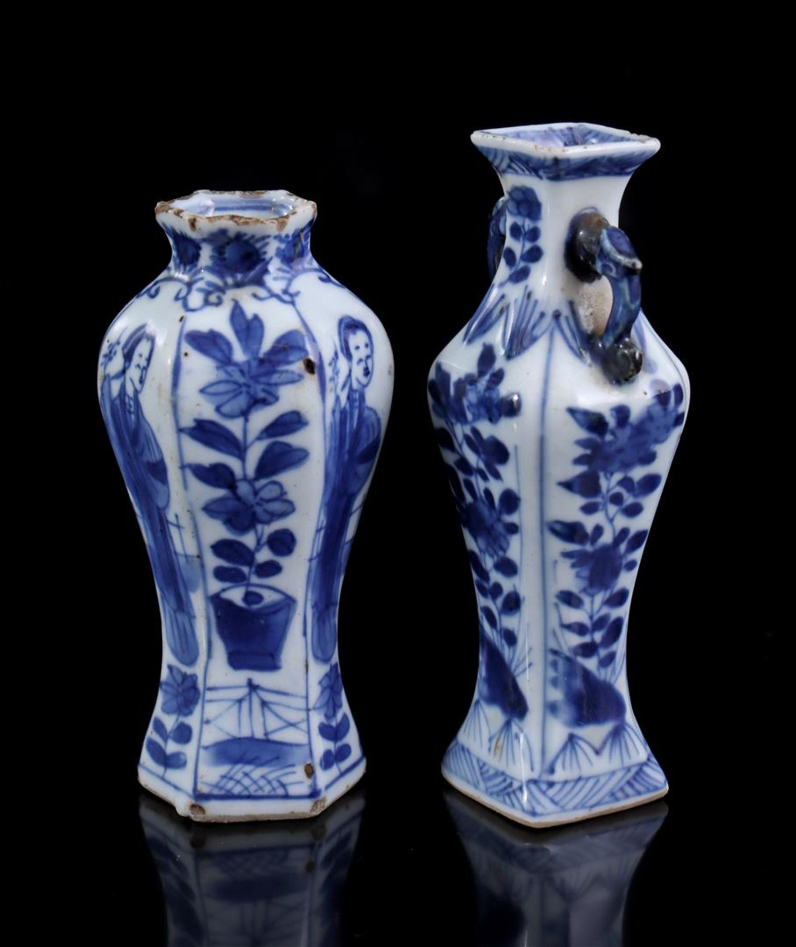 2 porcelain Kangxi minature vases - Bild 2 aus 4