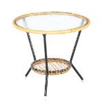 Round rattan table