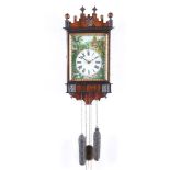 Wooden painting clock