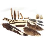 Lot of animal skins