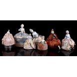 8 porcelain half dolls