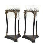 2 crystal cut goblets