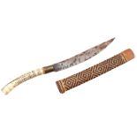 Dagger with bone carved handle