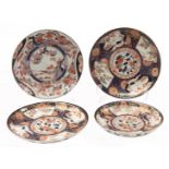 4 Imari porcelain dishes, Edo Japan