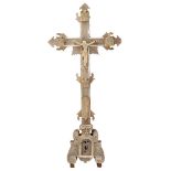 Standing wooden crucifix