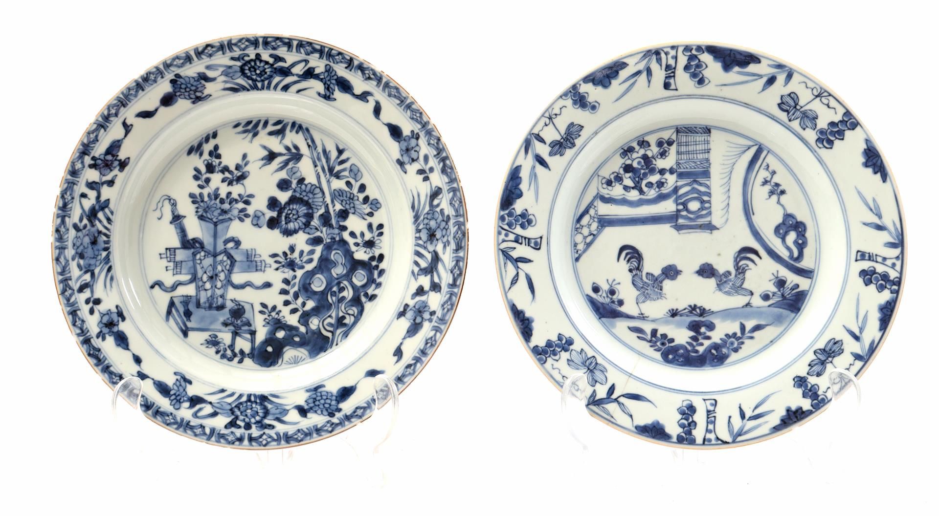 2 porcelain dishes, Kangxi