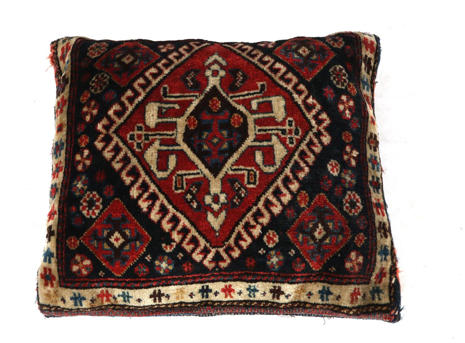 Hand-knotted oriental cushion