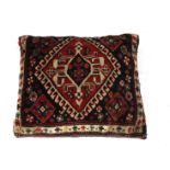 Hand-knotted oriental cushion