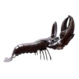 Bronze sculpture of a lobster