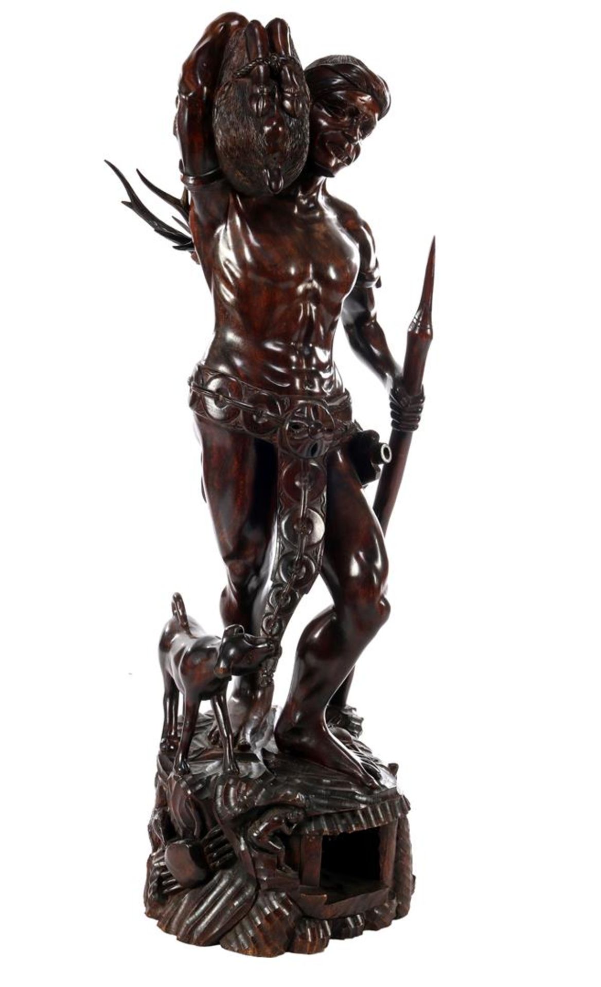 Wooden statue of hunter - Bild 2 aus 8