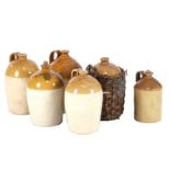 6 English stoneware jugs