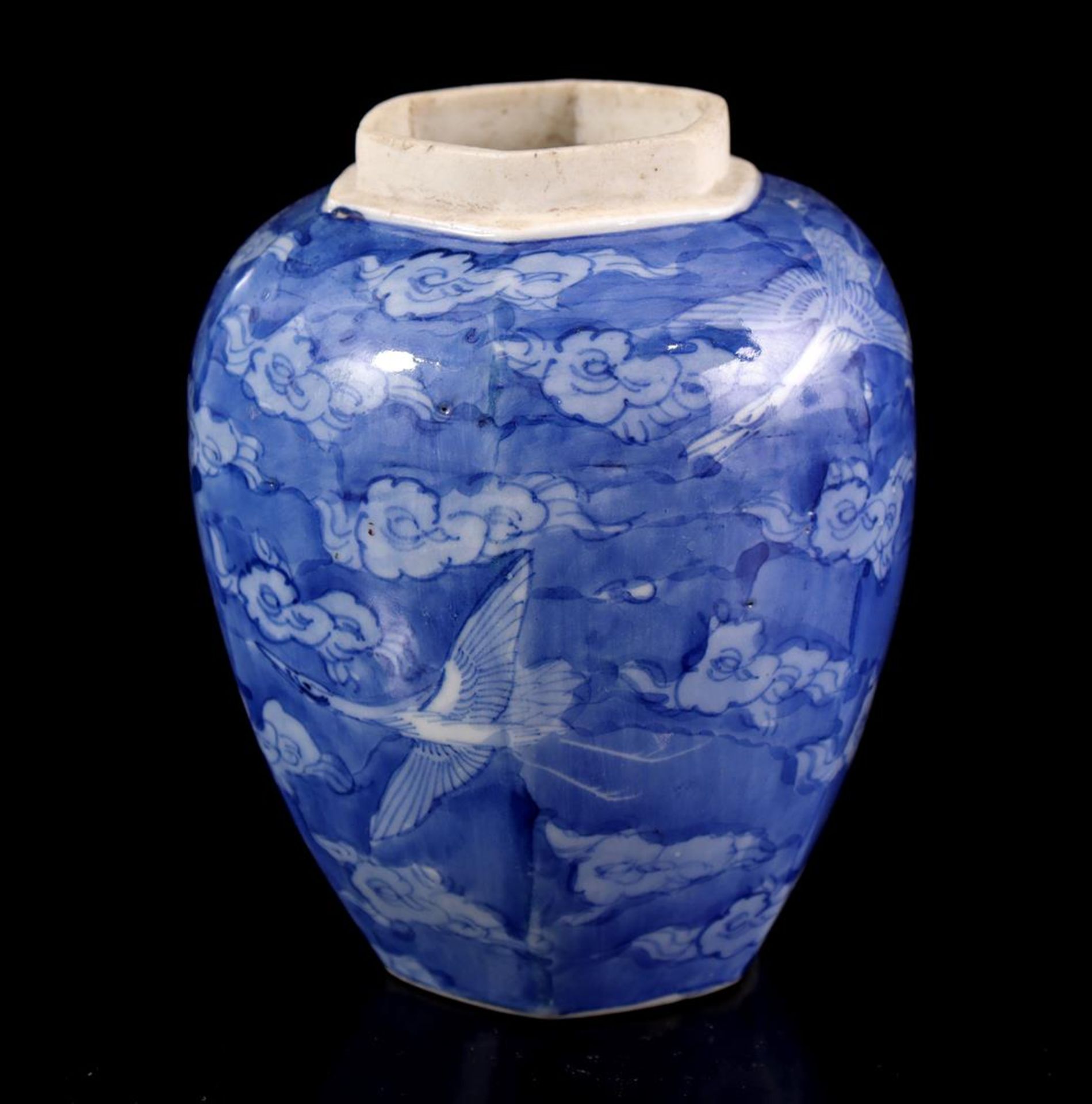 Porcelain hexagonal jar