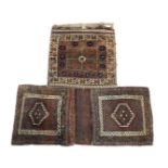 Hand-knotted bag with oriental decor