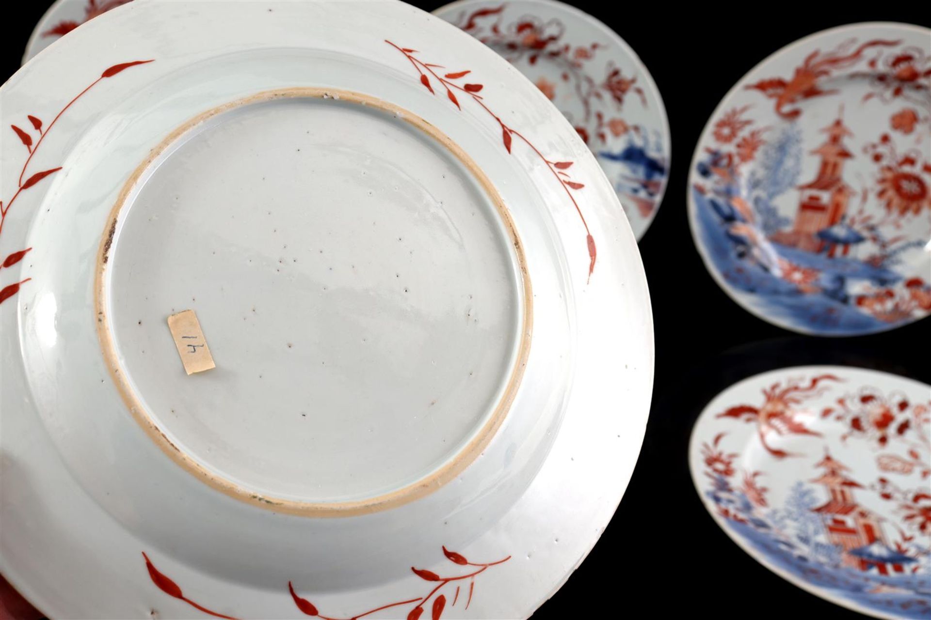 6 porcelain dishes, Qianlong - Image 6 of 6