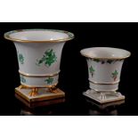 2x Herend Hungary flower pots