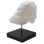 Alabaster sculpture of a head