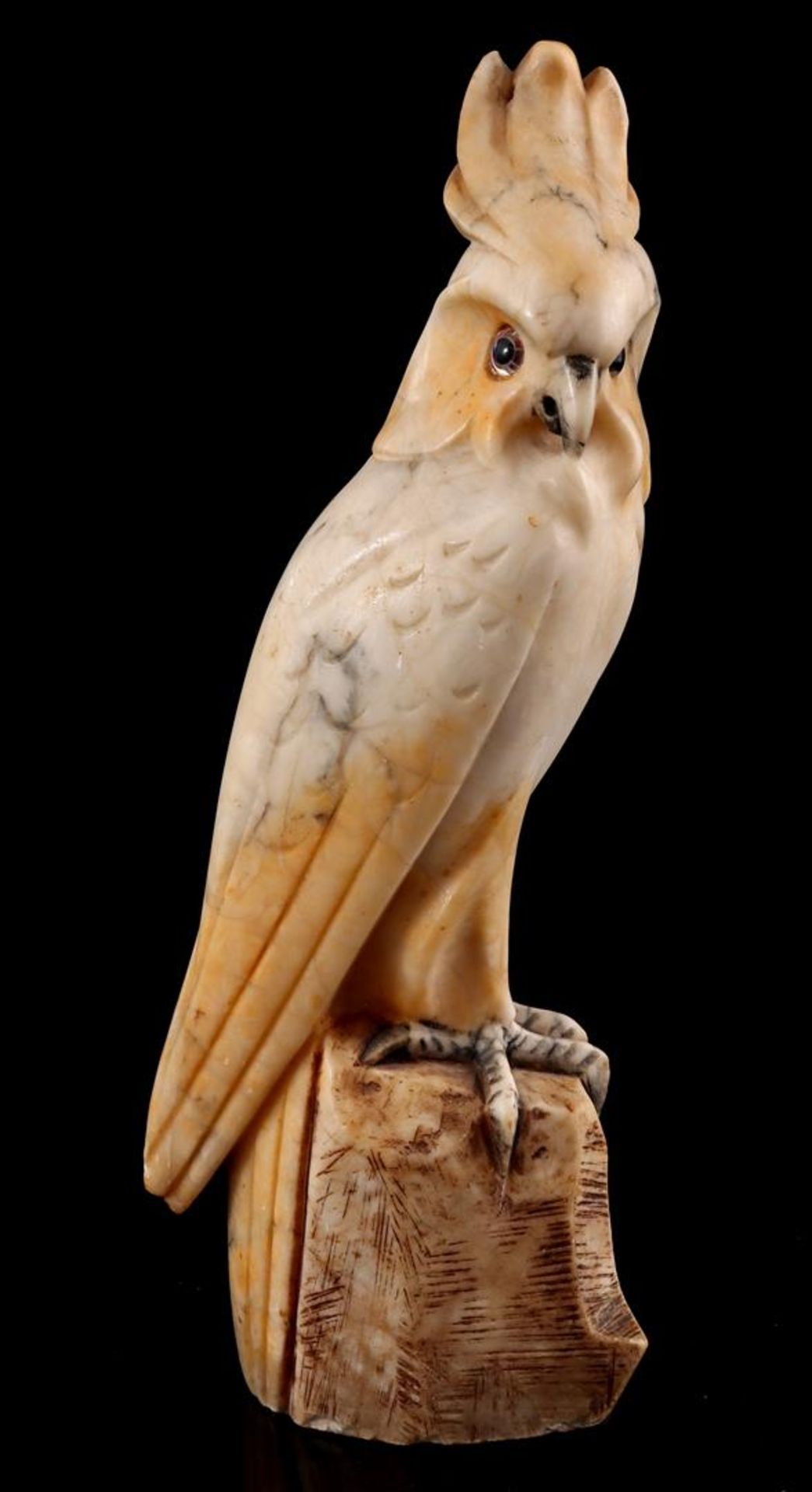 Marble sculpture of a cockatoo