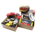 2 boxes with model metal cars