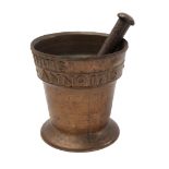 Bronze mortar with pestle