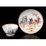 Porcelain cup and saucer, Qianlong