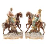 2 Italian earthenware statues