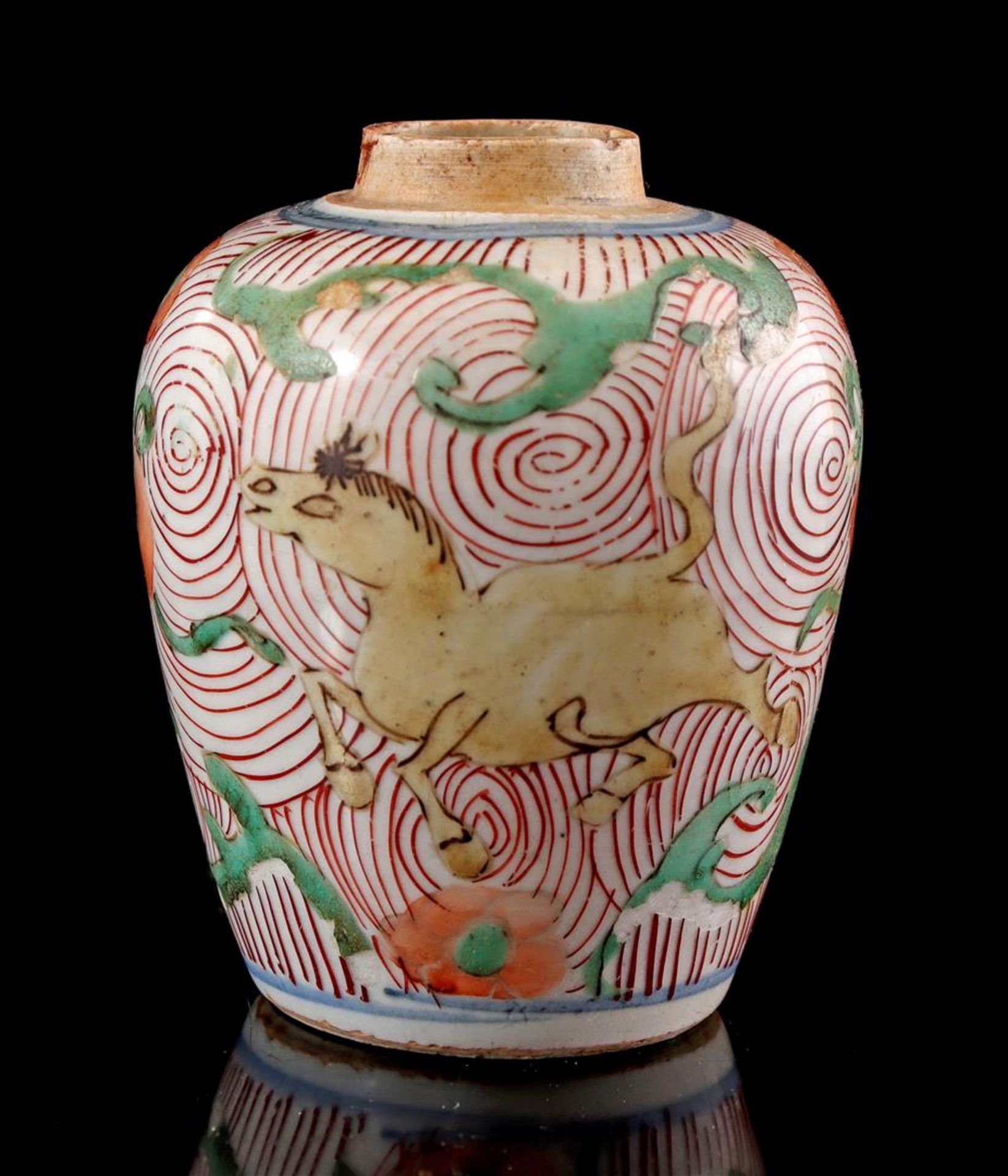 Porcelain Flying Horse vase, Transition - Image 2 of 4