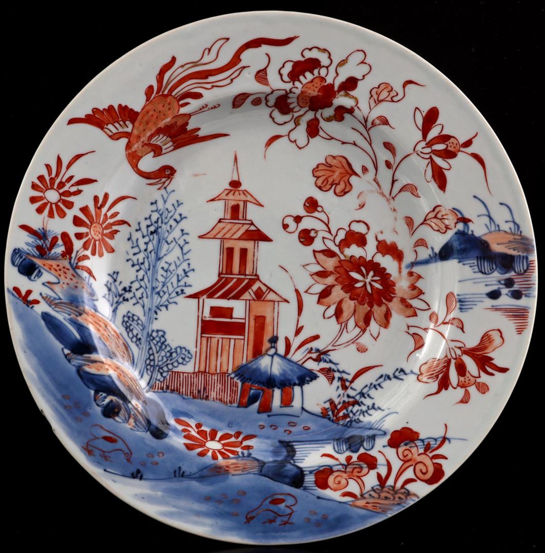 6 porcelain dishes, Qianlong - Image 4 of 6