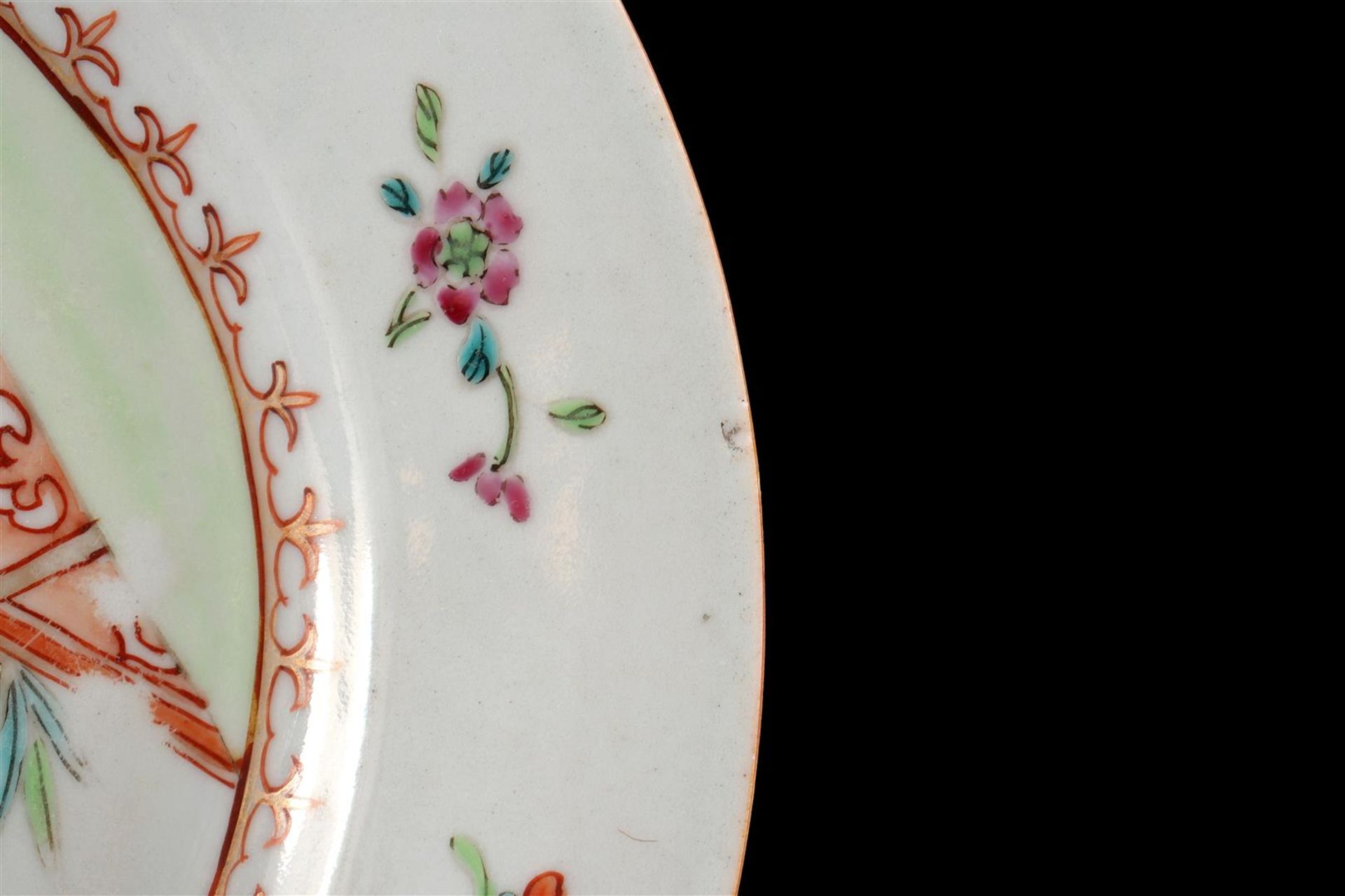 3 porcelain Famille Verte/Rose dishes - Image 7 of 7