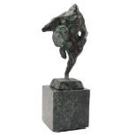 Bronze sculpture of a dancing person
