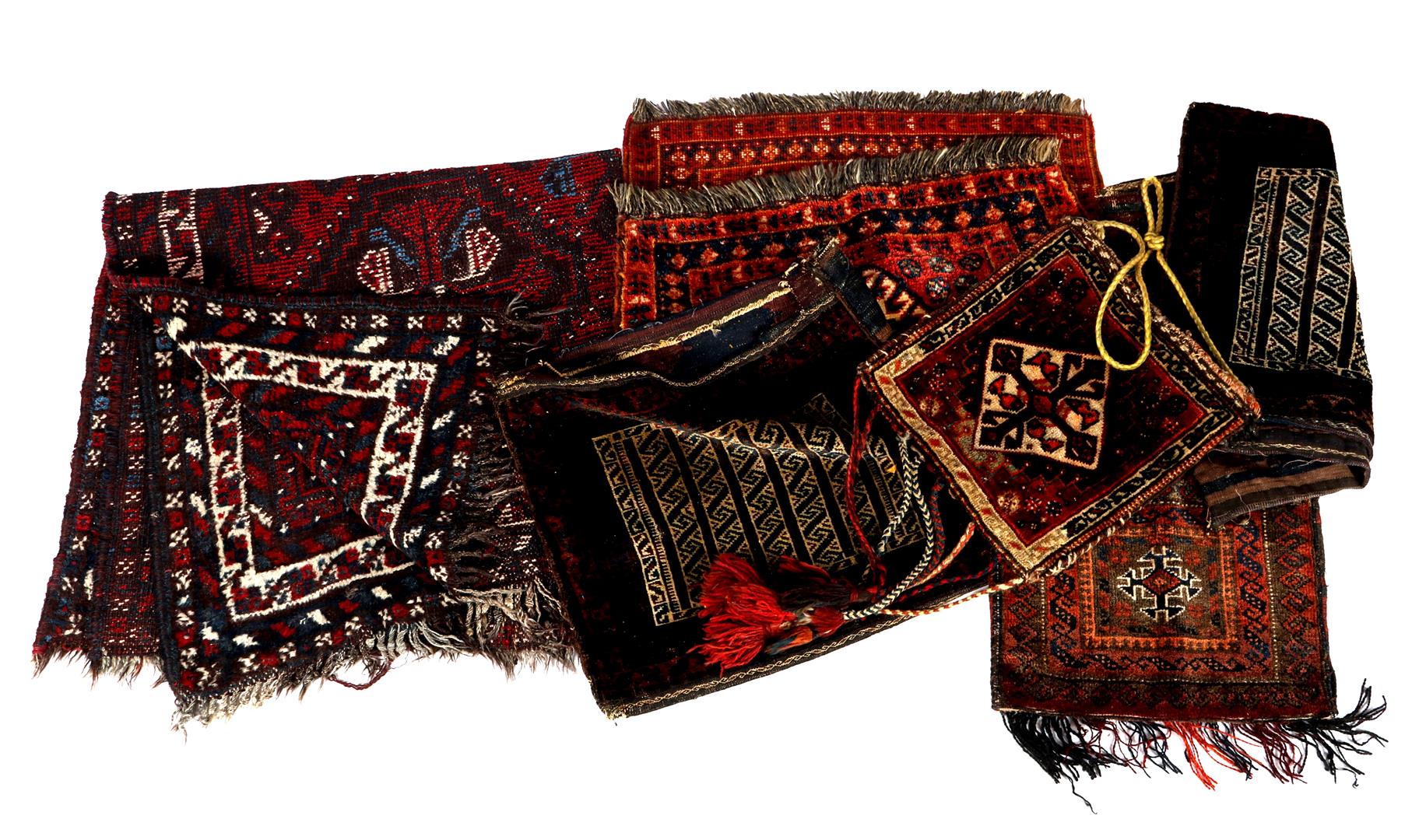 Lot with 6 different oriental textiles