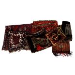 Lot with 6 different oriental textiles