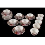 11 porcelain cups and 12 saucers, Qianlong