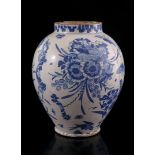 Baluster-shaped earthenware vase