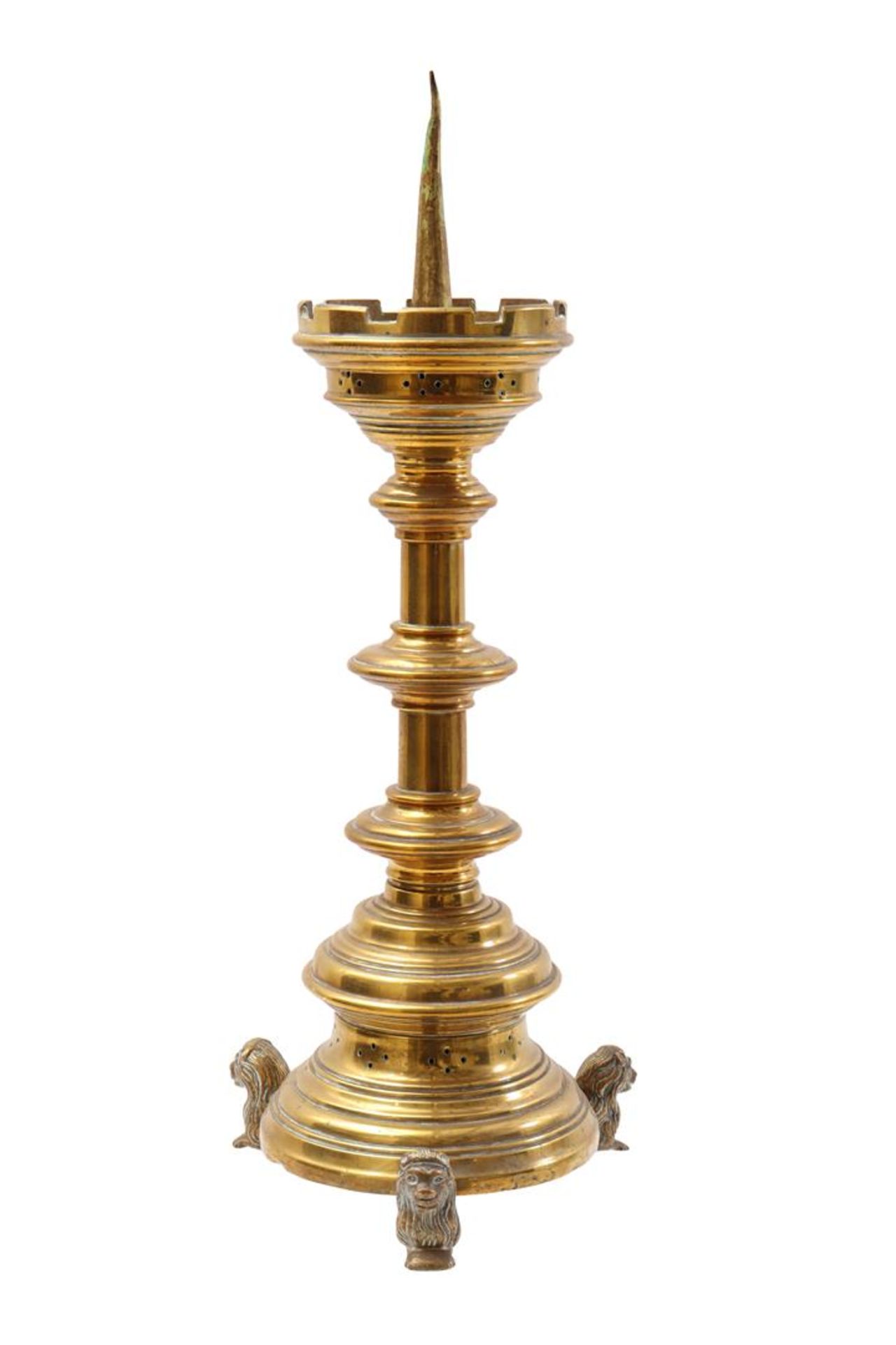 Brass pen candlestick - Image 2 of 2