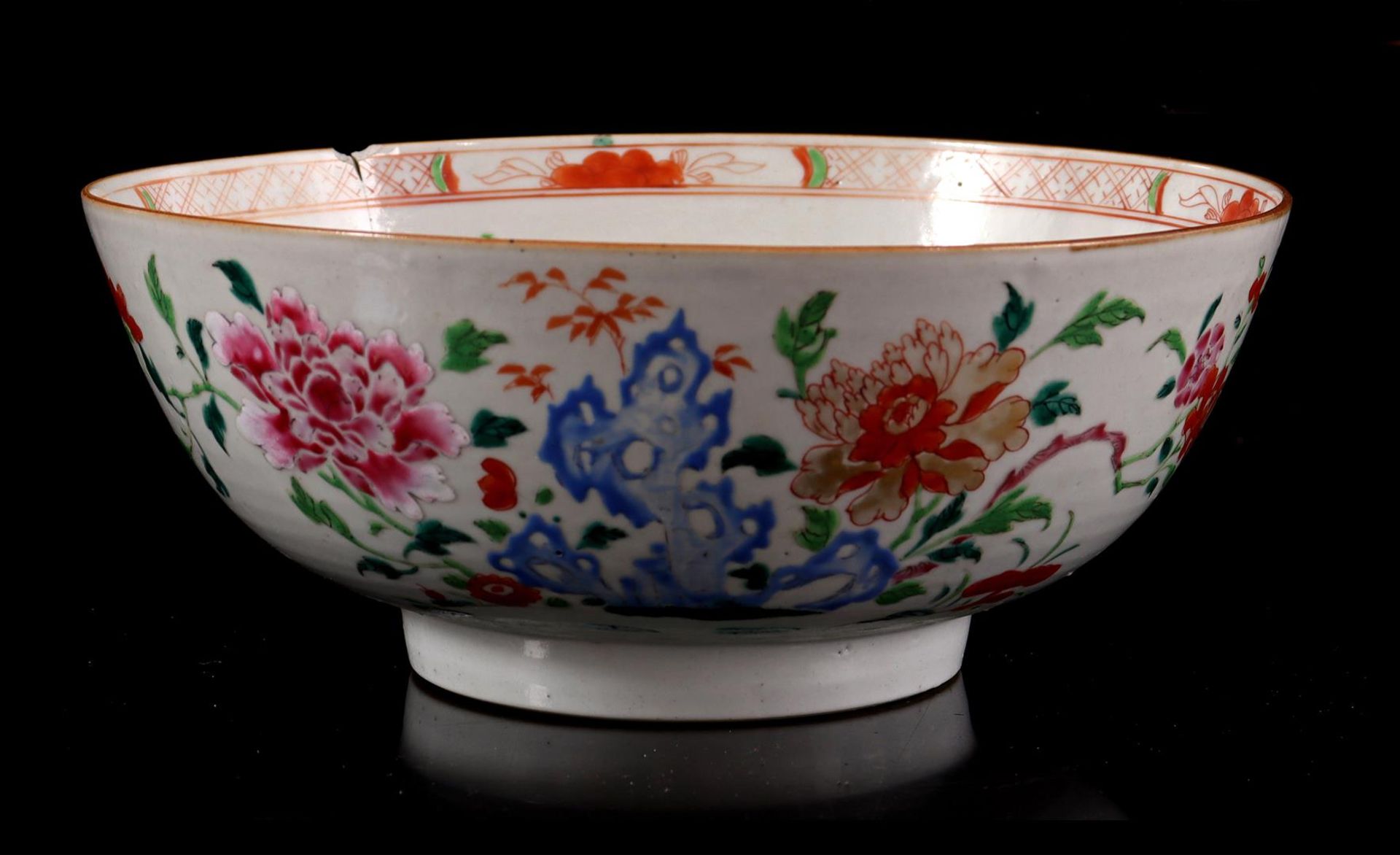 Porcelain Famille Rose bowl, Qianlong - Bild 2 aus 4