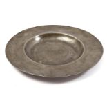 Pewter cardinal plate