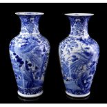 2 porcelain vases, 19th