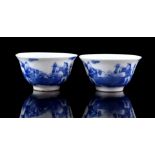 2 porcelain cups, Kangxi/Yongzheng