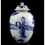 Porcelain tea caddy, Kangxi