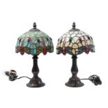 2 Tiffany-style table lamps