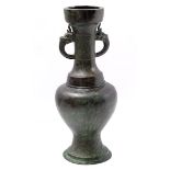 Bronze patinated vase
