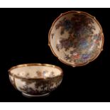 Porcelain Satsuma bowl, Meiji