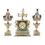 French onyx mantel clock