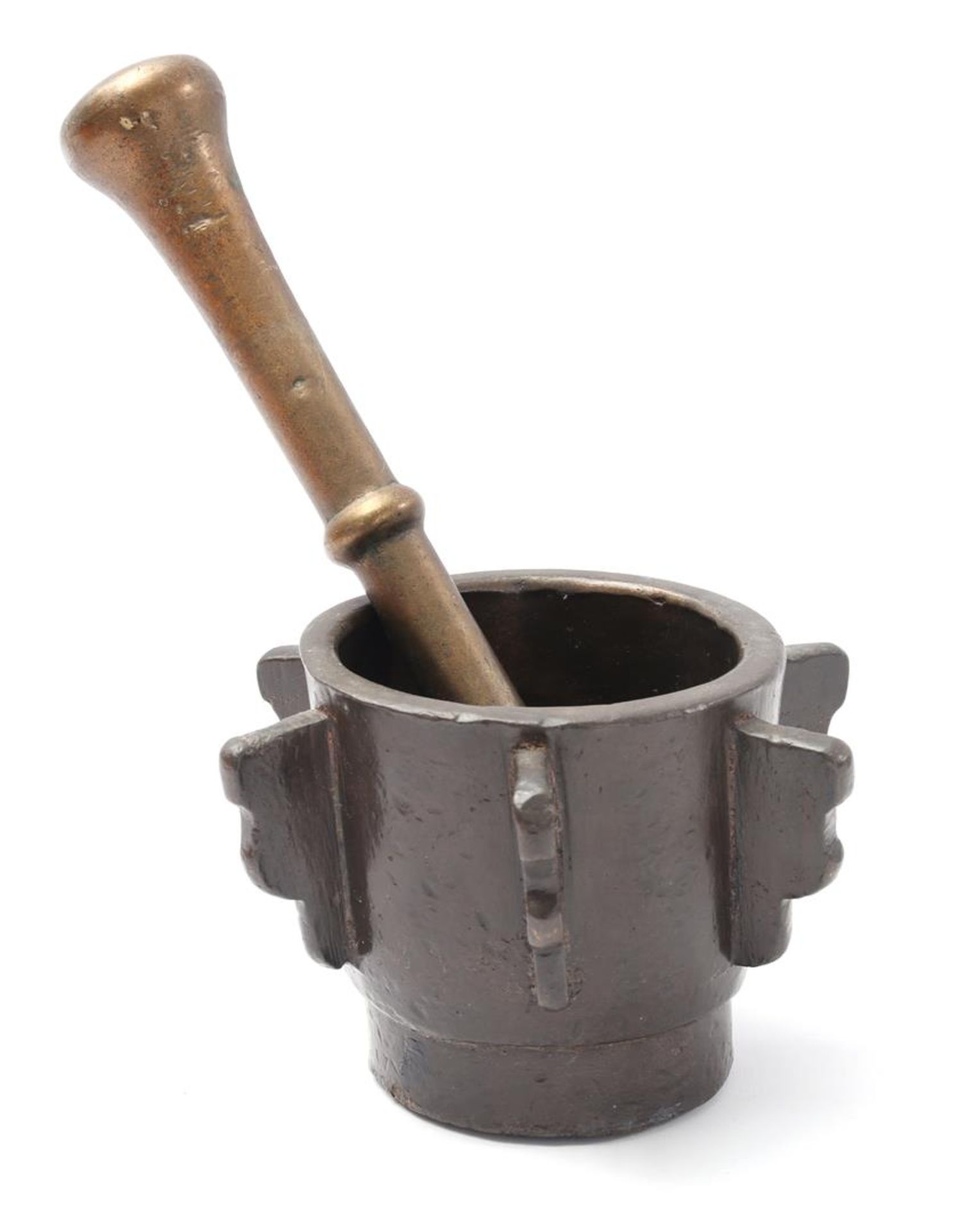 Bronze mortar with pestle