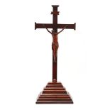 Walnut standing crucifix