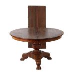 Round mahogany coulisse table