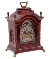 Warmink table clock in walnut case