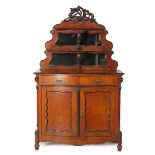 19th century mahogany bonheur with carved crest, Holland ca. 1875